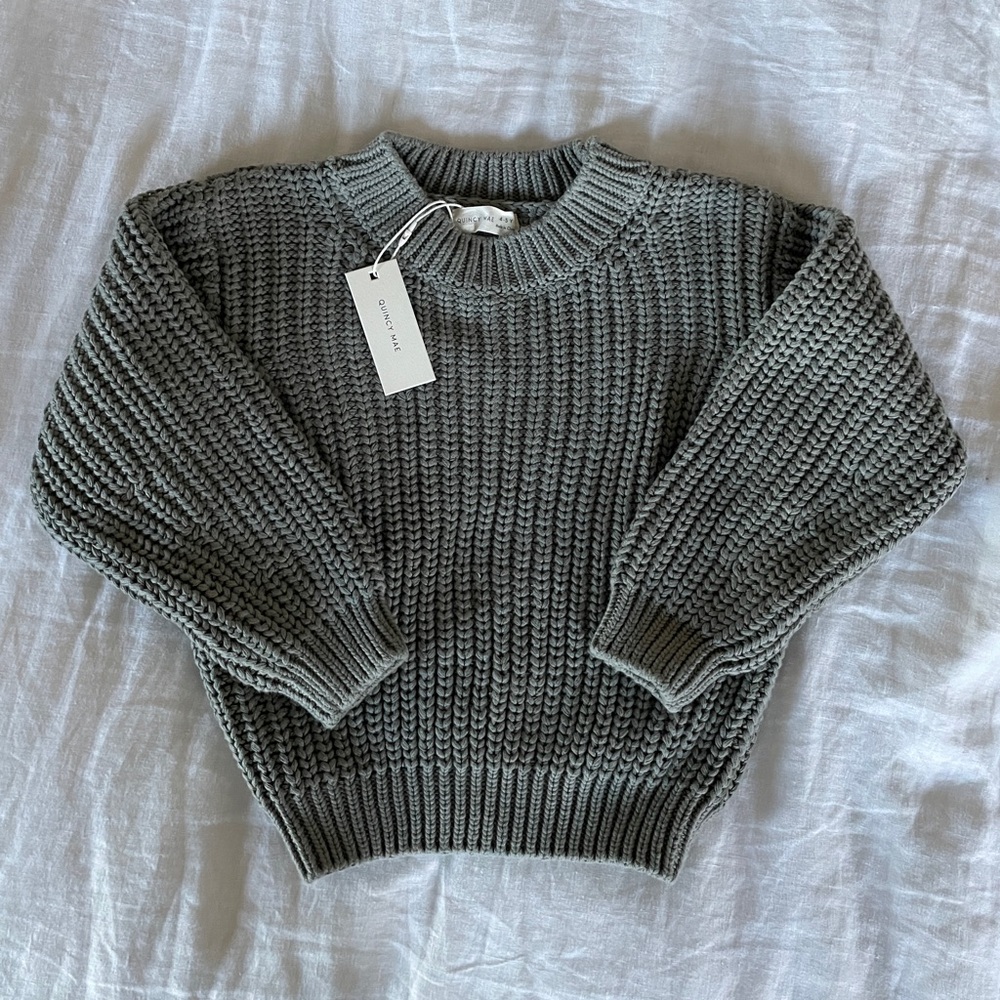 NEW Quincy Mae Organic Cotton Sweater, sz 4-5 yrs